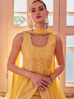 Yellow Pure Georgette Salwar Kameez